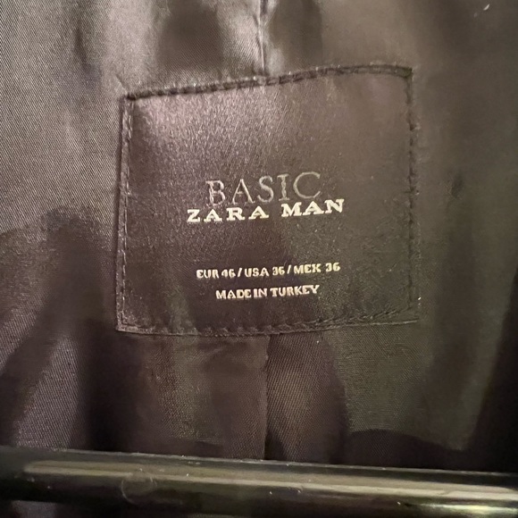 Mens Zara navy blazer size 36 - Picture 2 of 3